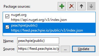 Package Sources in Visual Studio
